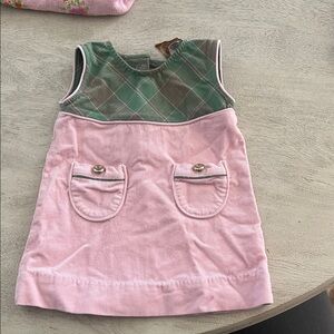 The Beaufort Bonnet Company Pink and Green Kids Dress